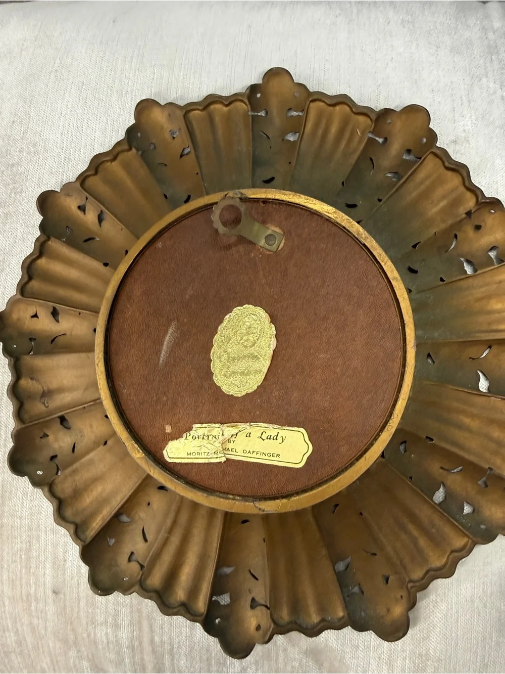 Ornate Bronze-Tone Floral Sunburst Picture Frame - Bronze